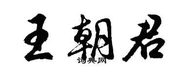 胡问遂王朝君行书个性签名怎么写