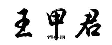 胡问遂王甲君行书个性签名怎么写