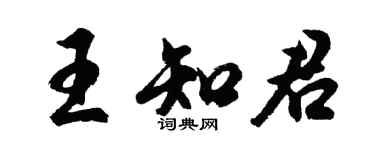 胡问遂王知君行书个性签名怎么写