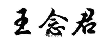 胡问遂王念君行书个性签名怎么写