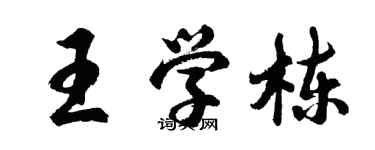 胡问遂王学栋行书个性签名怎么写