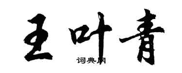 胡问遂王叶青行书个性签名怎么写