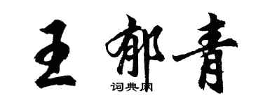 胡问遂王郁青行书个性签名怎么写