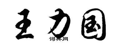 胡问遂王力国行书个性签名怎么写