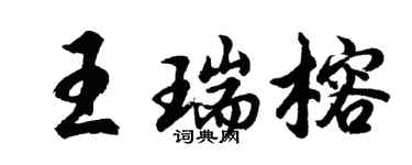 胡问遂王瑞榕行书个性签名怎么写