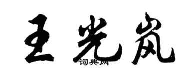 胡问遂王光岚行书个性签名怎么写