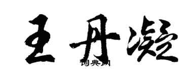 胡问遂王丹凝行书个性签名怎么写