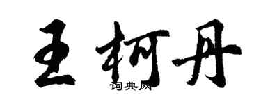 胡问遂王柯丹行书个性签名怎么写