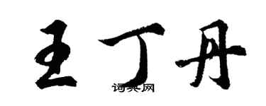 胡问遂王丁丹行书个性签名怎么写