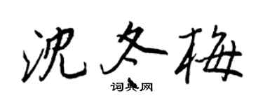 王正良沈冬梅行书个性签名怎么写