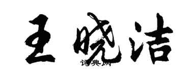 胡问遂王晓洁行书个性签名怎么写