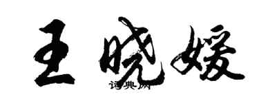 胡问遂王晓媛行书个性签名怎么写