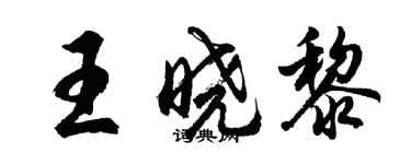 胡问遂王晓黎行书个性签名怎么写