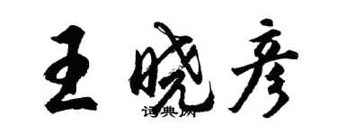 胡问遂王晓彦行书个性签名怎么写