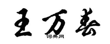 胡问遂王万春行书个性签名怎么写