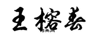 胡问遂王榕春行书个性签名怎么写