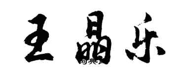 胡问遂王晶乐行书个性签名怎么写