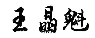 胡问遂王晶魁行书个性签名怎么写