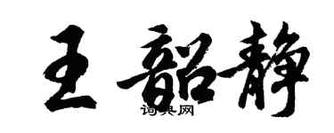 胡问遂王韶静行书个性签名怎么写