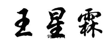 胡问遂王星霖行书个性签名怎么写
