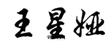 胡问遂王星娅行书个性签名怎么写