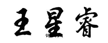 胡问遂王星睿行书个性签名怎么写