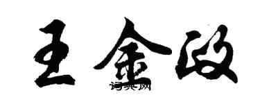 胡问遂王金政行书个性签名怎么写
