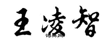 胡问遂王凌智行书个性签名怎么写