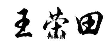 胡问遂王荣田行书个性签名怎么写
