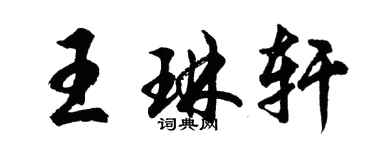 胡问遂王琳轩行书个性签名怎么写