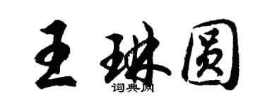 胡问遂王琳圆行书个性签名怎么写