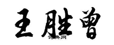 胡问遂王胜曾行书个性签名怎么写