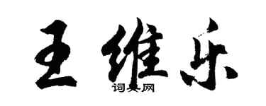 胡问遂王维乐行书个性签名怎么写