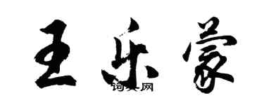 胡问遂王乐蒙行书个性签名怎么写