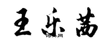 胡问遂王乐茜行书个性签名怎么写