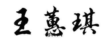 胡问遂王蕙琪行书个性签名怎么写