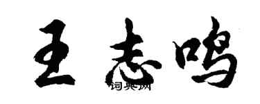 胡问遂王志鸣行书个性签名怎么写
