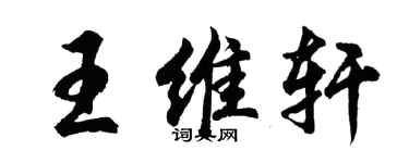 胡问遂王维轩行书个性签名怎么写