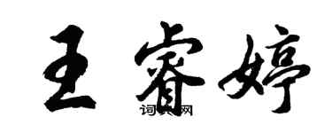 胡问遂王睿婷行书个性签名怎么写