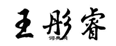 胡问遂王彤睿行书个性签名怎么写