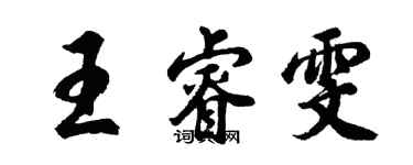 胡问遂王睿雯行书个性签名怎么写