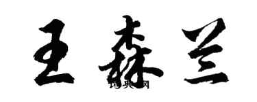 胡问遂王森兰行书个性签名怎么写
