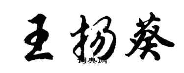 胡问遂王扬葵行书个性签名怎么写