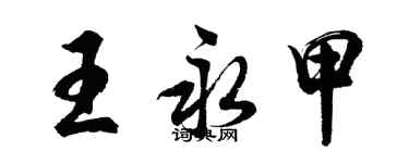 胡问遂王永甲行书个性签名怎么写