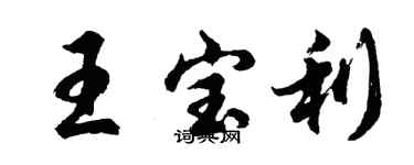 胡问遂王宝利行书个性签名怎么写
