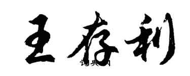 胡问遂王存利行书个性签名怎么写