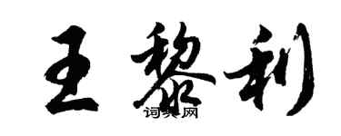 胡问遂王黎利行书个性签名怎么写