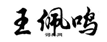 胡问遂王佩鸣行书个性签名怎么写