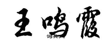 胡问遂王鸣霞行书个性签名怎么写
