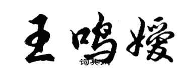 胡问遂王鸣嫒行书个性签名怎么写